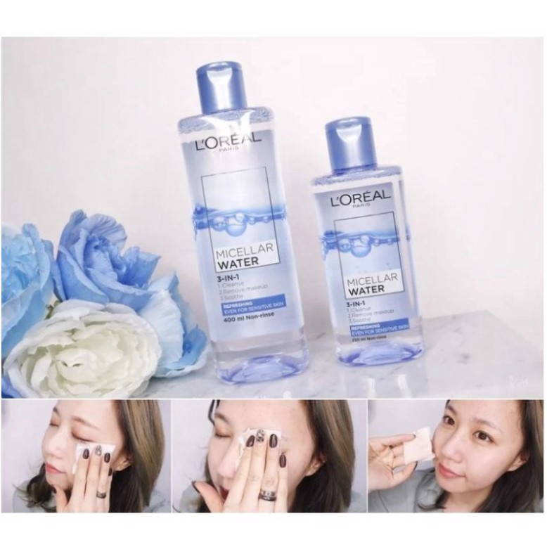 Nước Tẩy Trang Làm Sạch Sâu 3 In 1 L'Oreal Micellar Water Deep Cleansing EQ58