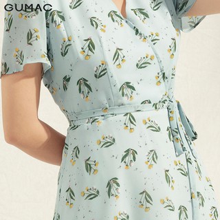Đầm nữ họa tiết cổ V DA1107 GUMAC