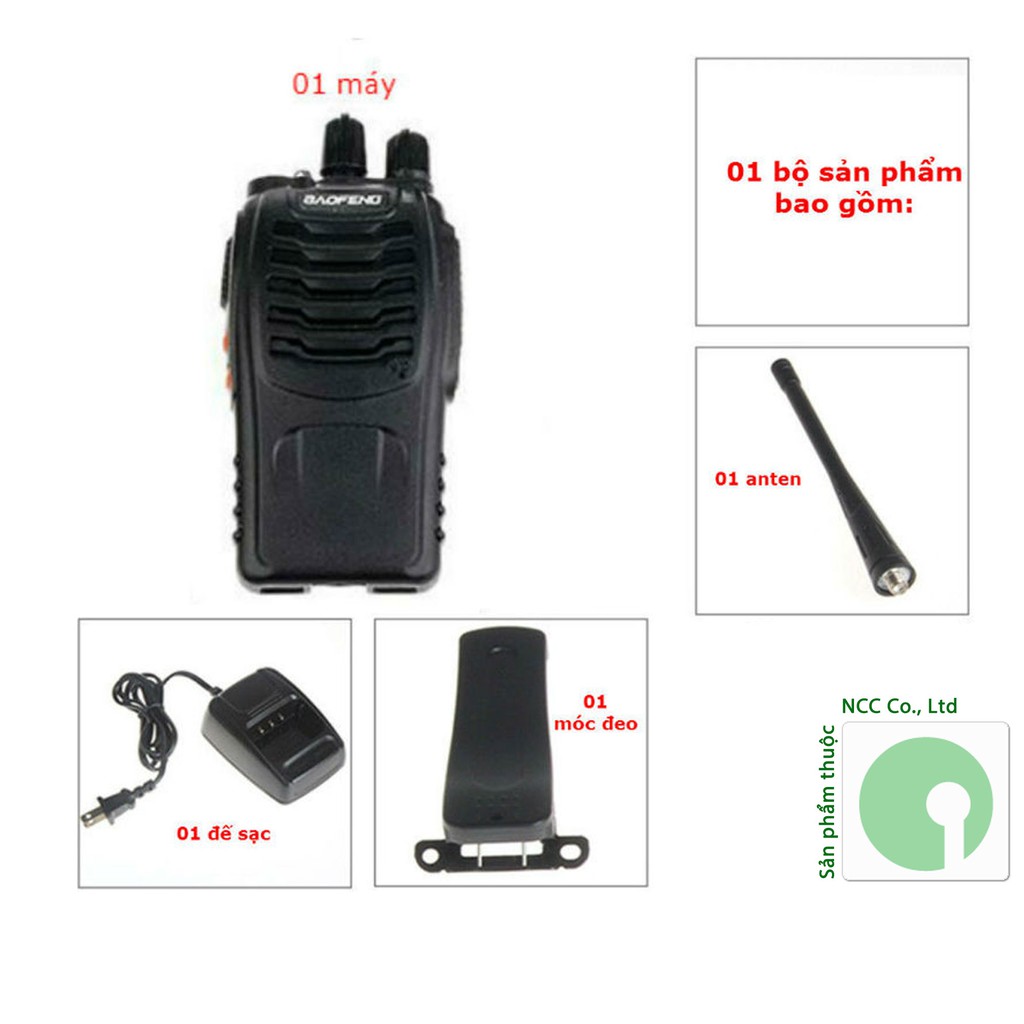01 máy bộ đàm BaofengBF-888s nhỏ gọn giá rẻ hợp du lịch phượt , nhà hàng, Karaoke, tổ chức sự kiện - NPD-BF888S-1221
