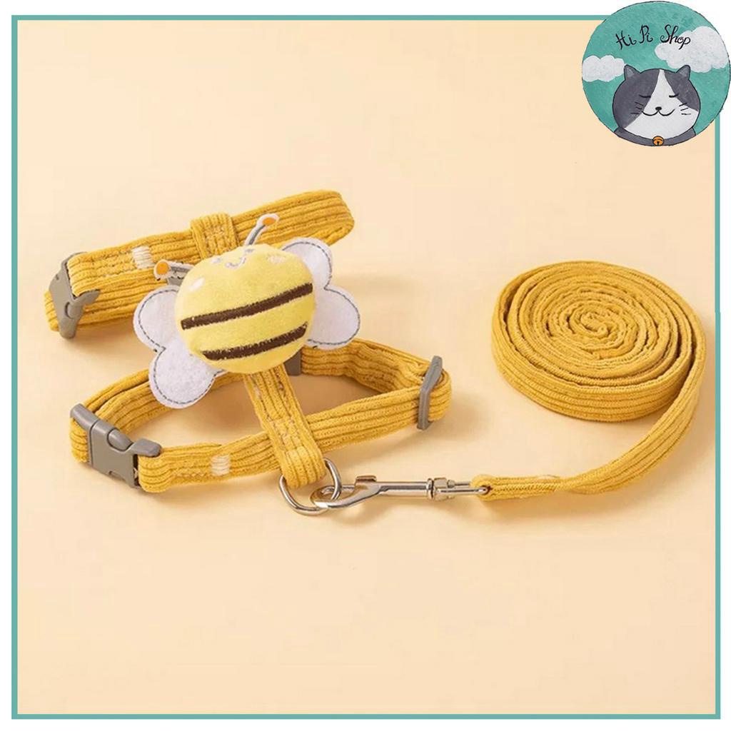 Dây Dắt Chó Mèo Hình Ong Mẫu Mã Đa Dạng Dây Dẫn Cho Thú Cưng Chất Liệu Bông Kèm Khoá Kim Loại