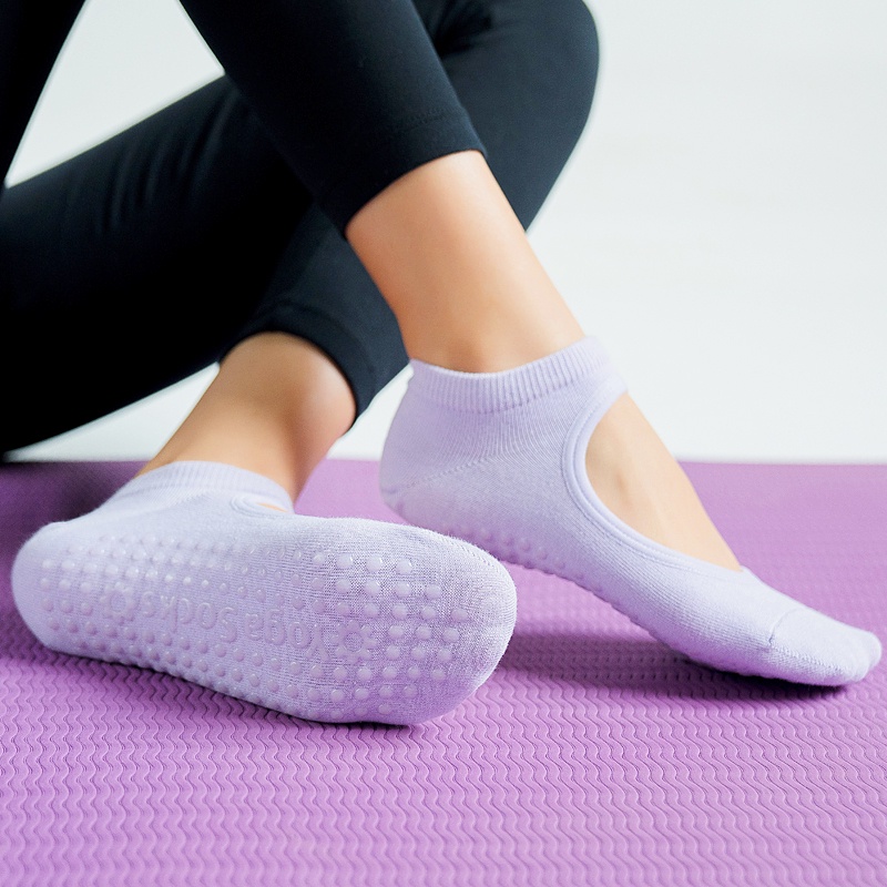 Vớ Tập Yoga Hở Lưng Chống Trượt Thoáng Khí Cho Nữ