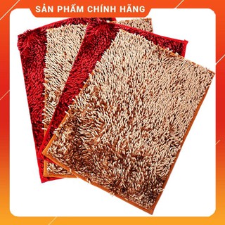 Thảm Chùi Chân San Hô Bóng [Xả Kho] Siêu Thấm Nước,Chống Trơn Trượt,Kích Thước 30cm x 45cm (Màu Ngẫu Nhiên)
