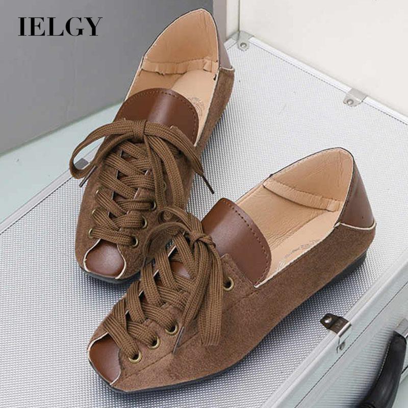 Giày Búp Bê Da Lộn Phong Cách Hàn Quốc Thanh Lịch Dành Cho Nữ