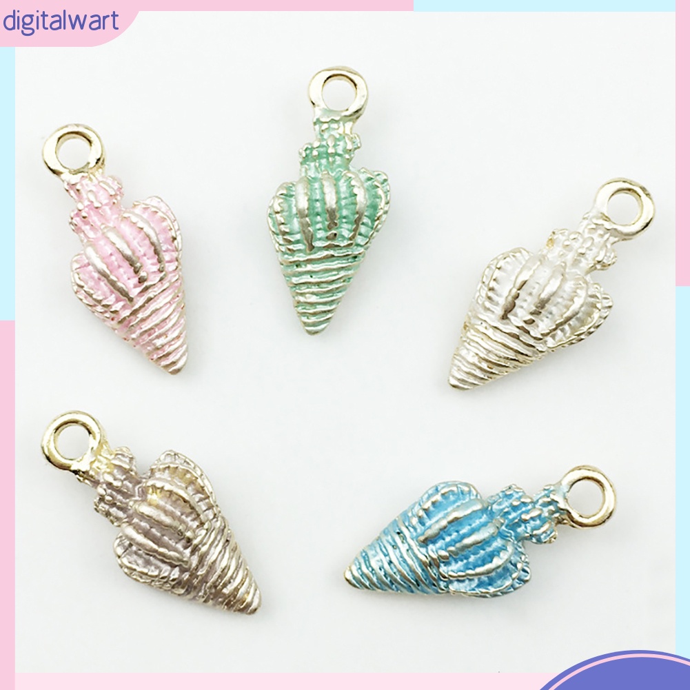 Set 10 mặt dây chuyền hình vỏ sò / ốc / sao biển tự làm đồ trang sức