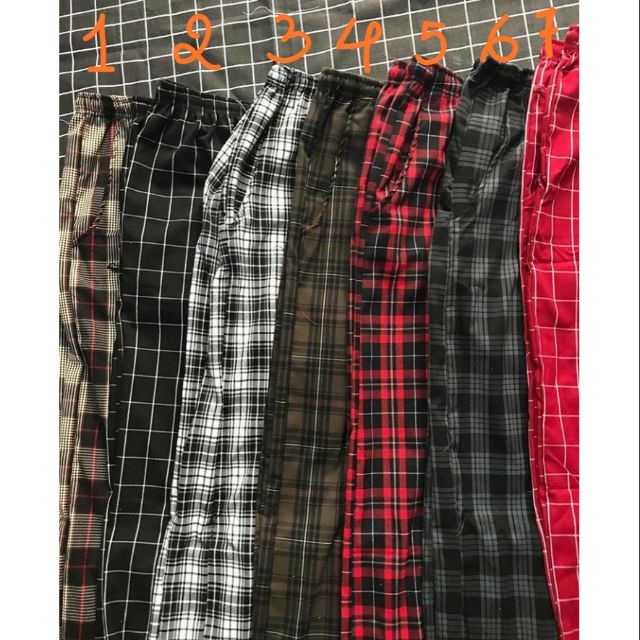 QUẦN CARO - PLAID PANTS - QUẦN CARO ULZZANG ỐNG SUÔNG NAM NỮ