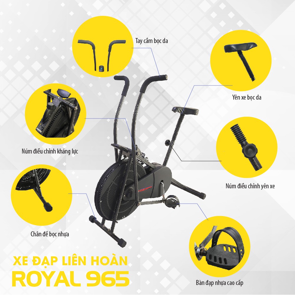 Xe đạp tập thể dục royal 965(chính hãng)