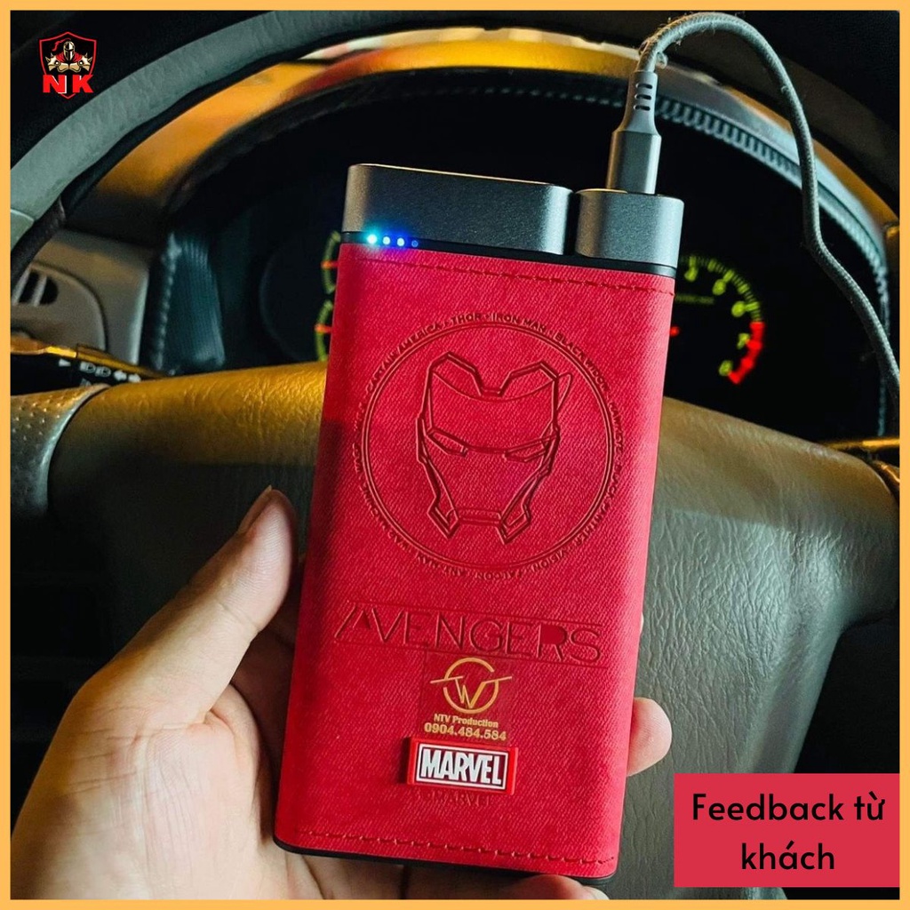 Sạc dự phòng 10000mAh Iron Man MARVEL , pin dự phòng sạc siêu nhanh