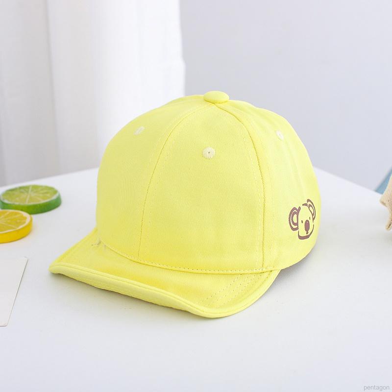 Mũ lưỡi trai vành mềm chống nắng màu macaron phối in hoạt hình đáng yêu cho trẻ em