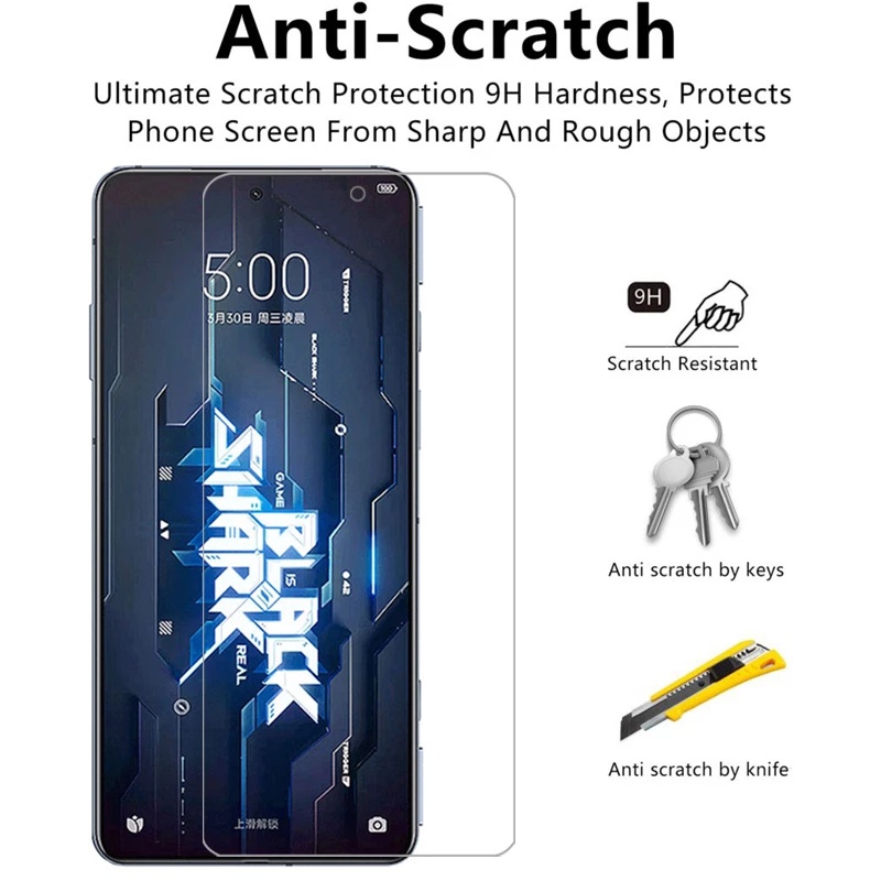 Xiaomi Black Shark 5 Black Shark 3 3S 2 4 4s Pro 9H HD Kính Cường Lực Bảo Vệ Màn Hình