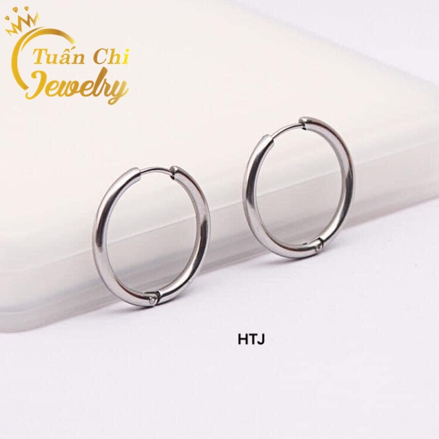 Bông Tai Bạc ⚡SALE SỐC⚡ Khuyên Tai Vòng Tàu Cá Tính, Dành Cho Cả Nam Và Nữ