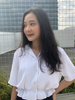 Áo sơmi croptop cổ pyjama