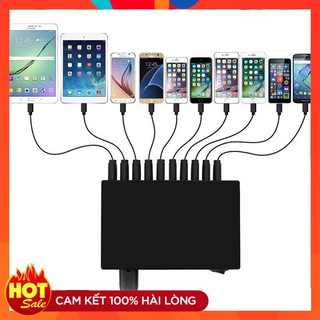 Ổ cắm usb 50w sạc có công tắc 10 cổng usb