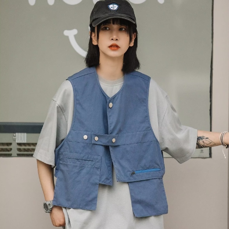 Áo Ba Lỗ Dáng Rộng Cỡ Lớn Thoải Mái Phong Cách Hip Hop Đường Phố Hàn Quốc Thời Trang Mùa Hè Cho Nam Và Nữ M-2XL