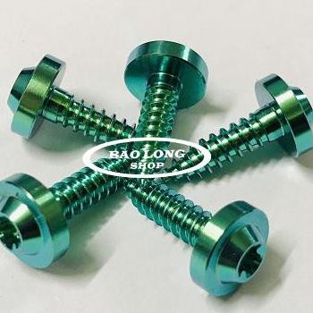 5 con Ốc Titan GR5 Xoắn 5li 18 Xanh Lục Bảo (Titan 100% )