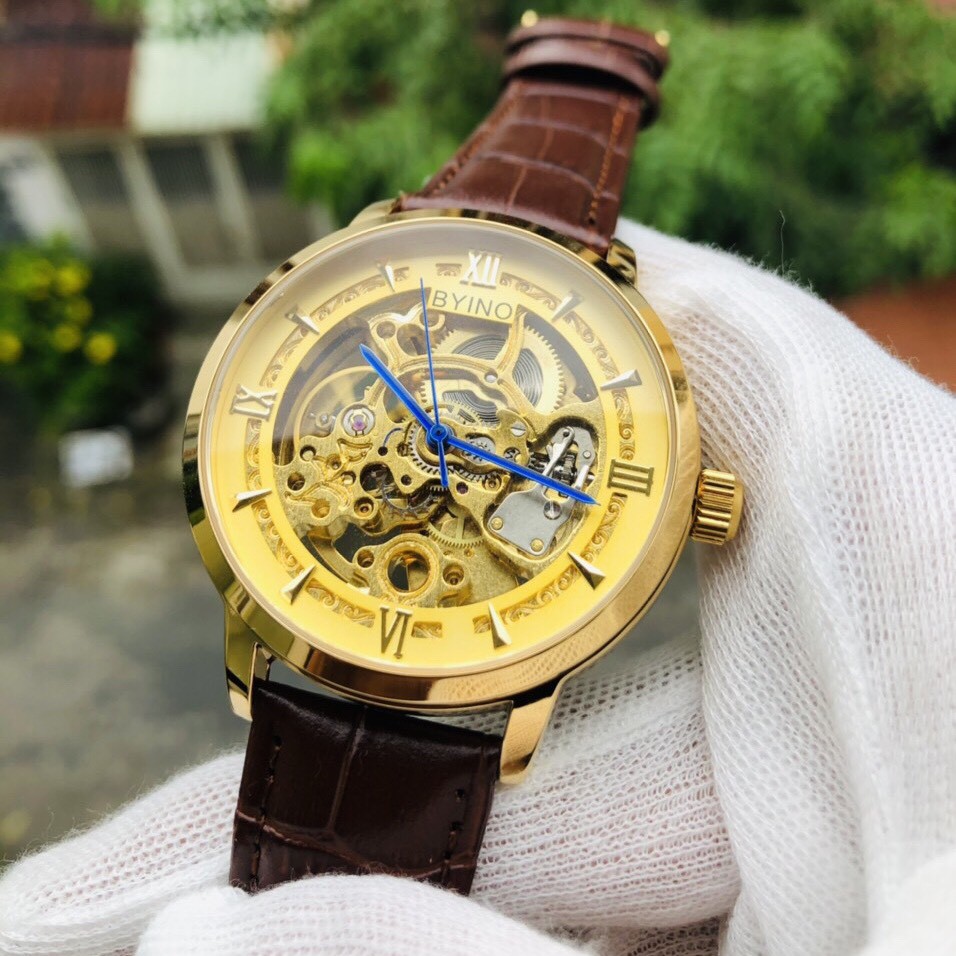 [ Hàng Xịn ] ĐỒNG HỒ BiYINO  CƠ DÂY DA CAO CẤP CHÍNH HÃNG (TẶNG KÈM HỘP) [ Đồng Hồ Nam Cao Cấp] | BigBuy360 - bigbuy360.vn