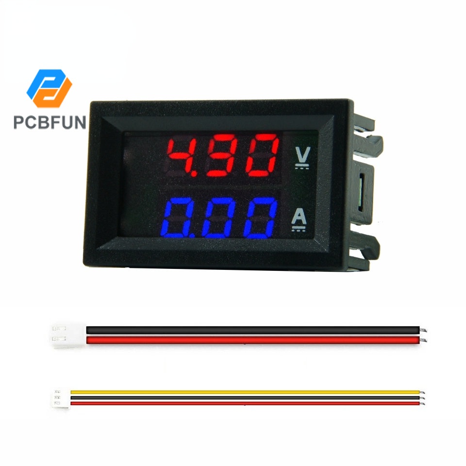 NEW DC 100V 50A Dual Red và Blue LED Ampe kế Vôn kế kỹ thuật số Ampe kế Ready Stock