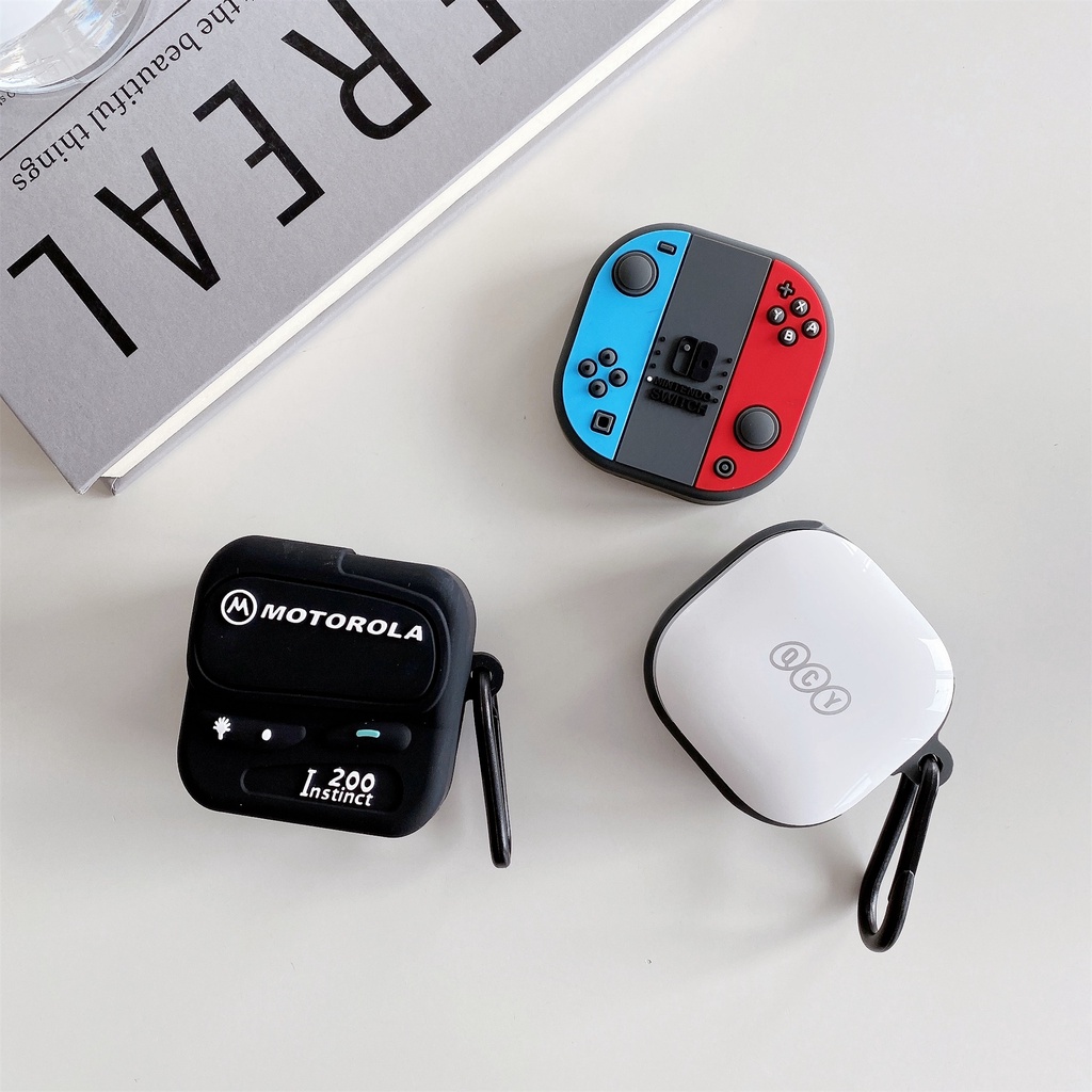 Vỏ Bảo Vệ Hộp Sạc Tai Nghe bluetooth Không Dây QCY T13 TWS Bằng Silicon Mềm Họa Tiết Hoạt Hình 3D