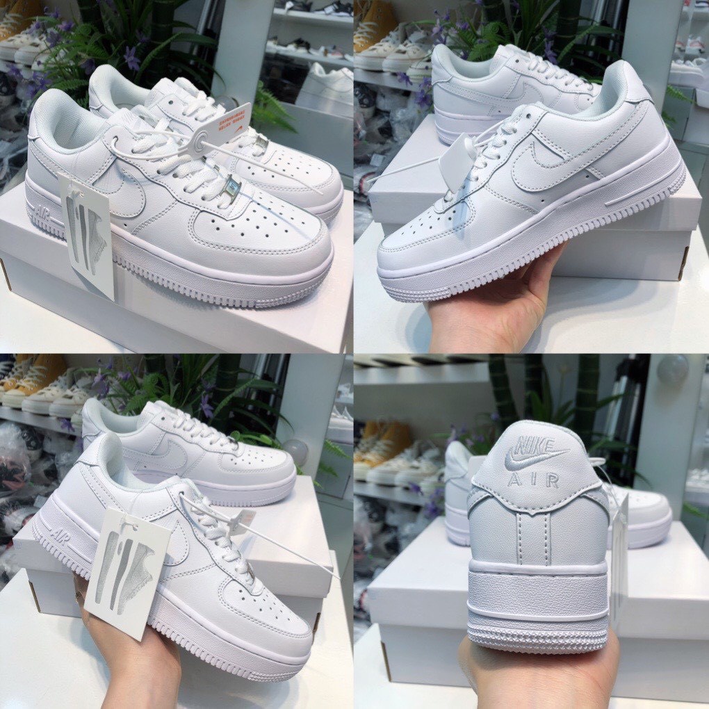 Giày Sneaker Nam Nữ - Giày Nike Air Force 1 AF1 Trắng Thể Thao Cổ Thấp Cao Cấp JD Full Box Bill