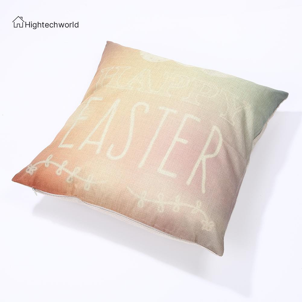 Hightechworld Durable Home Pillowslip Flax Print 45*45cm