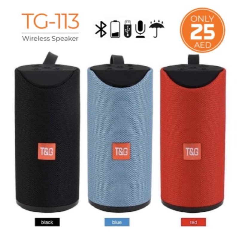 Loa Bluetooth Không Dây TG 113 Nghe Nhạc Dùng Cho Máy Tính Điện Thoại Hỗ Trợ USB Thẻ Nhớ