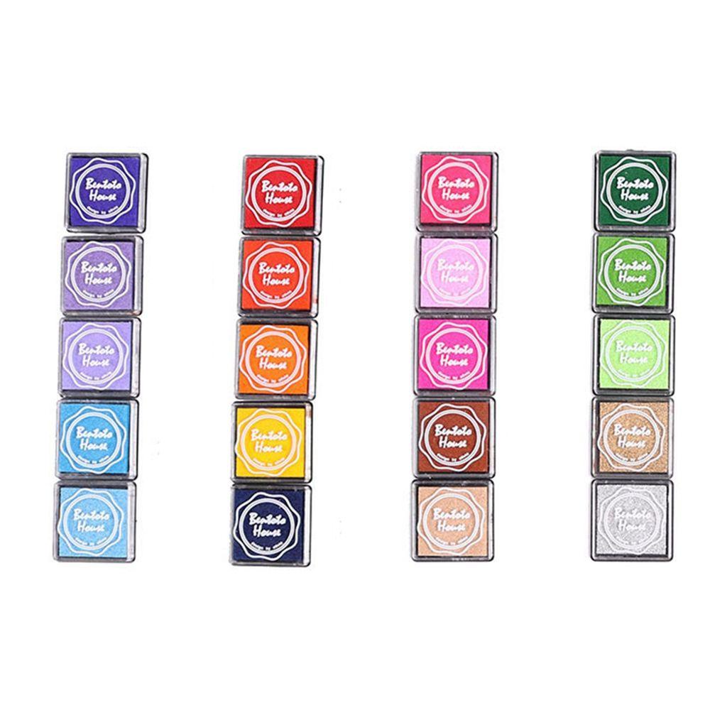 Đệm Mực 20 Màu Hoạt Hình Dùng In Dấu Vân Tay Tiện Dụng