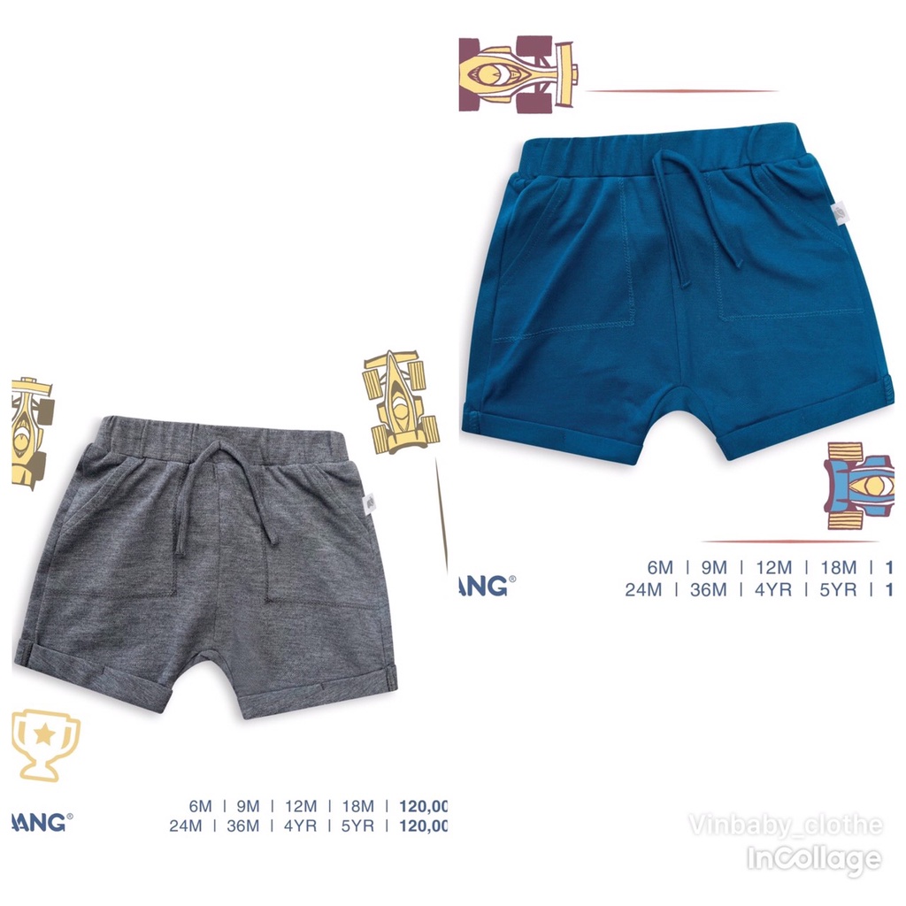 Chaang quần short đùi bé trai cho bé từ 3 tháng đến 5 tuổi SS2022D04