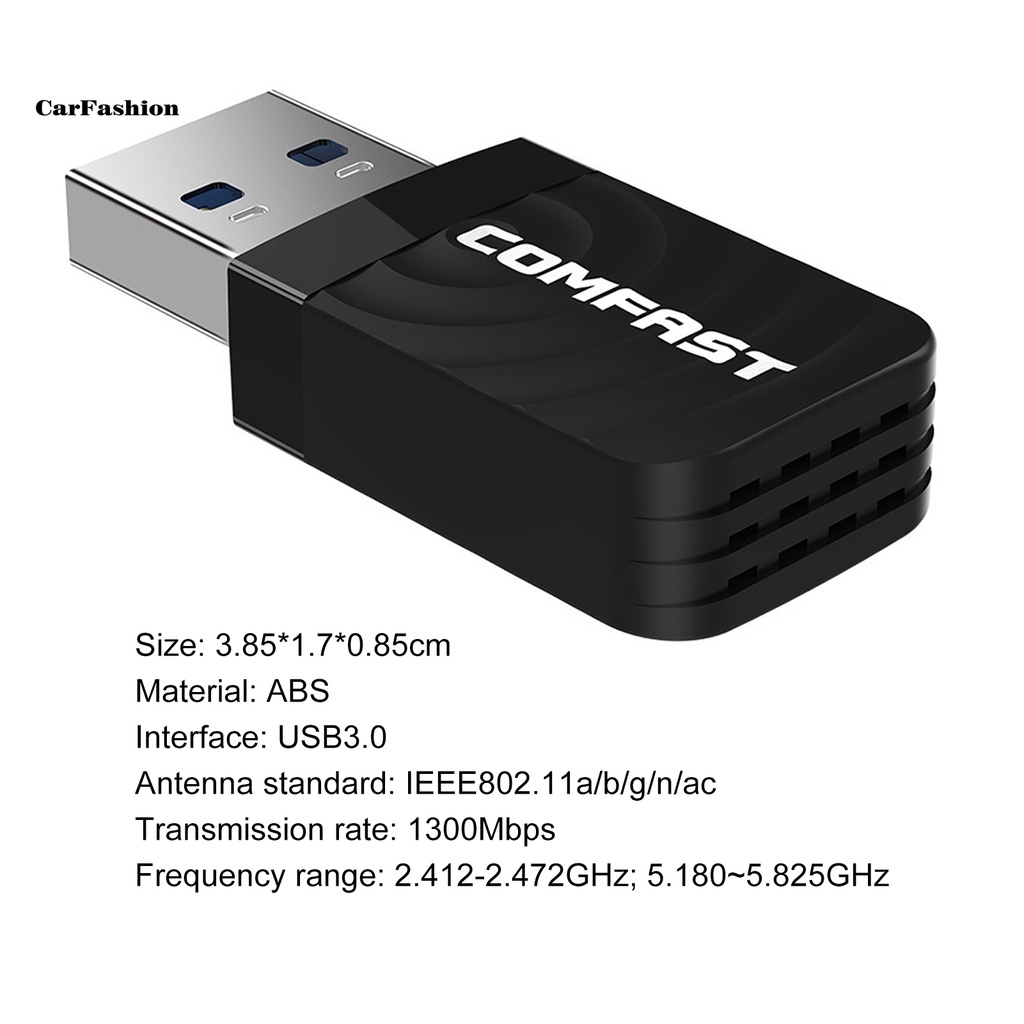 USB WiFi thẻ AC 1300M băng tần kép 2.4/5.8G cho máy tính | BigBuy360 - bigbuy360.vn
