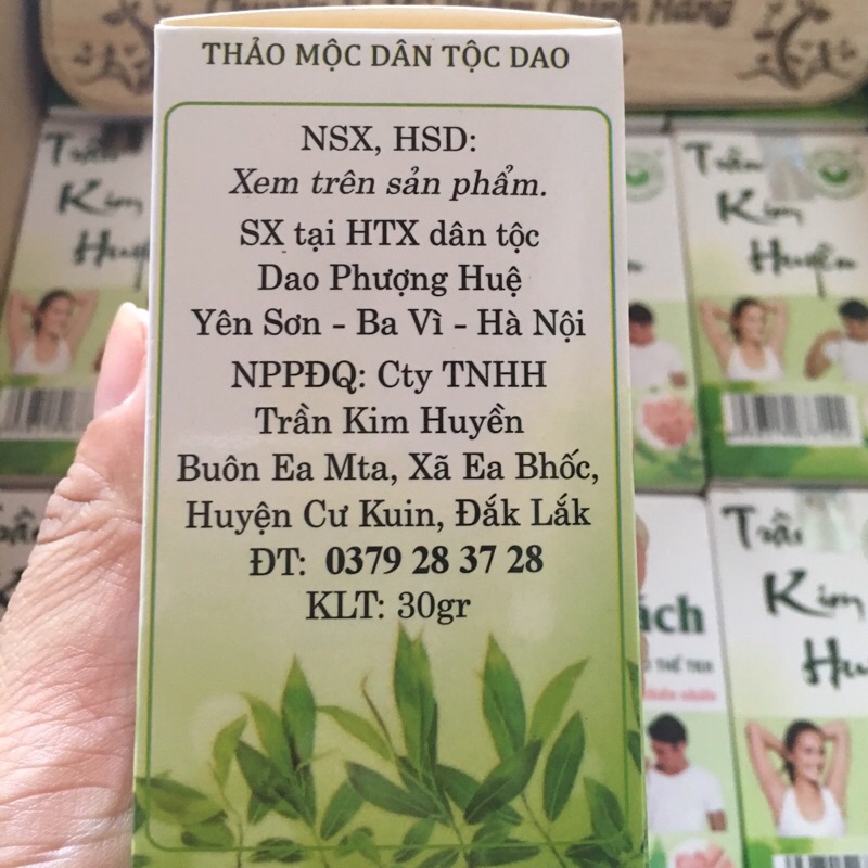 2  Hộp Khử mùi Trần Kim Huyền [ Chính hãng, hết hôi nách, hôi chân trong 7 ngày]