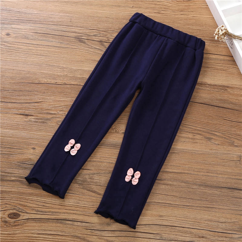 Quần legging chất cotton trang trí nơ đáng yêu dành cho bé