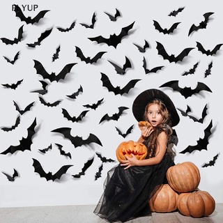Bộ 12 Con Dơi Đen 3D Trang Trí Halloween