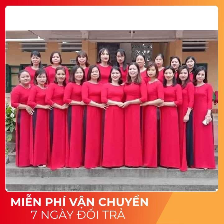 Aó Dài May Sẵn _Áo Dài Trơn Đẹp _ Chất lụa co gian thoáng mát