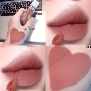 Super son 2021 son kem lì dolly super matte không chì màu nâu nude