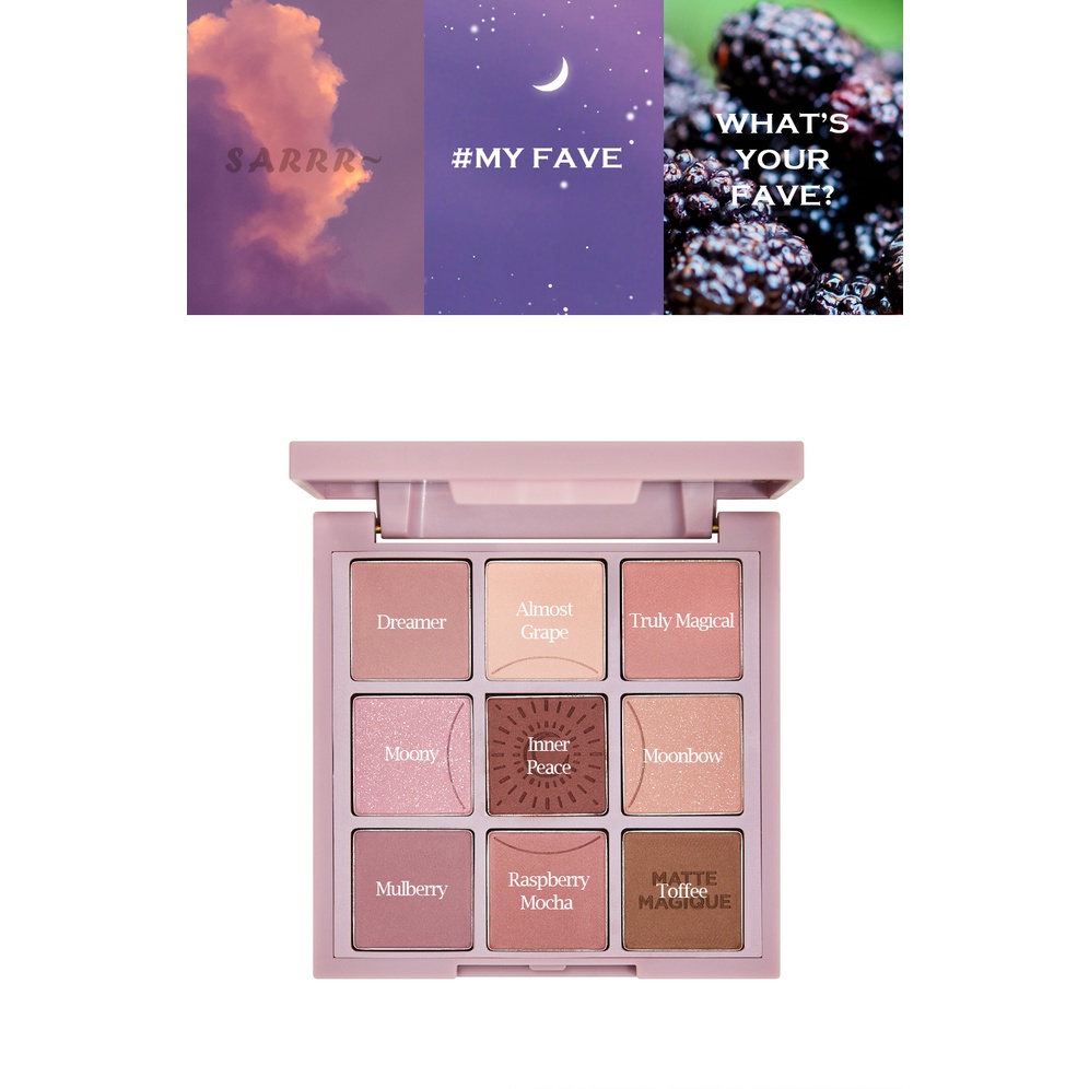 Bảng Phấn Mắt HOLIKA HOLIKA My Fave Mood 9 Màu 8g 4 Màu Tùy Chọn