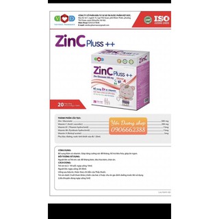 Ống nước kẽm ZinC Plus++ 10ml