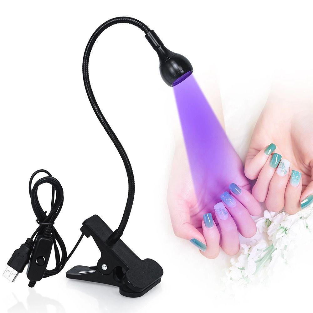 LANSEL Đèn Tia Cực Tím Mini USB UV Dạng Kẹp Linh Hoạt Làm Móng Nghệ Thuật DIY
