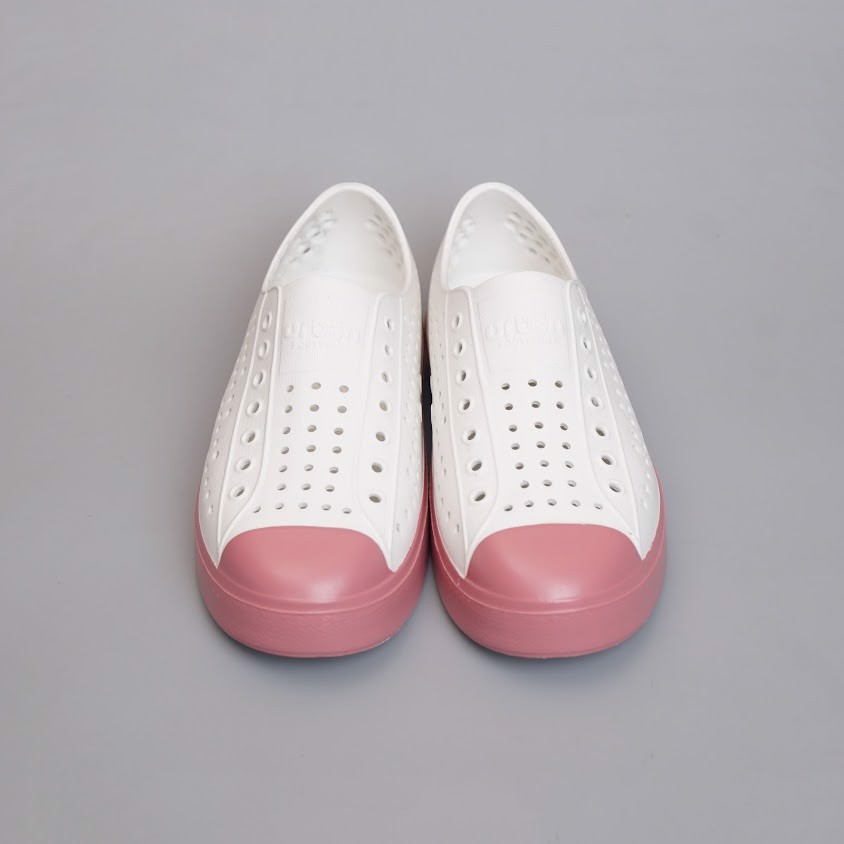 [Siêu rẻ] Giày sục urban nữ siêu nhẹ - Trắng đế hồng