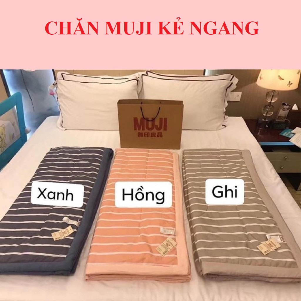Chăn Hè Thu Muji Đũi Kẻ Ngang Xuất Nhật Cao Cấp