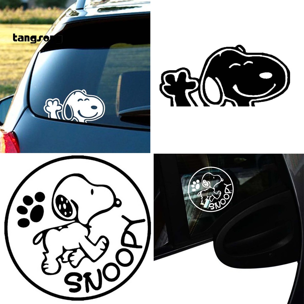 Sticker Dán Trang Trí Xe Ô Tô Hình Chú Chó Đáng Yêu
