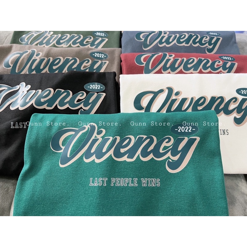 Áo Thun 3158 In Chữ VIVENCY Form Rộng Unisex Chất Cotton Khô Loại 1, Thoáng Mát, Thấm Hút Mồ Hôi - GUNN