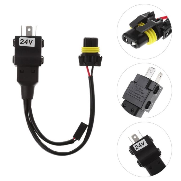 Dây cáp chuyển chân dành cho đèn Bi LED/Xenon - H4 ( Rơle 20A )