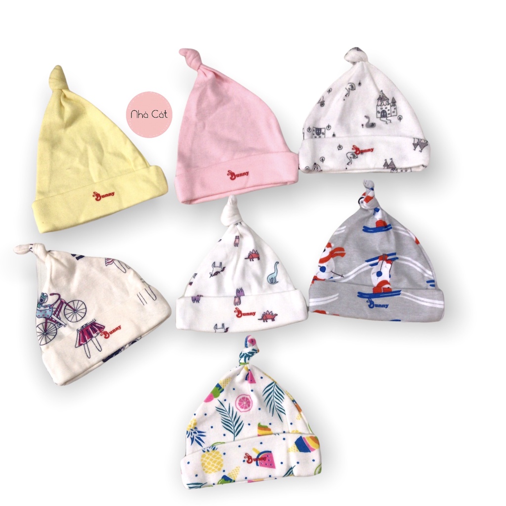 Mũ sơ sinh Bunny 0-6m cotton xuất