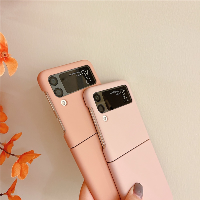 Ốp Điện Thoại PC Màu Trơn Mặt Nhám Chống Sốc Cho Samsung Galaxy Z Flip 3 5G