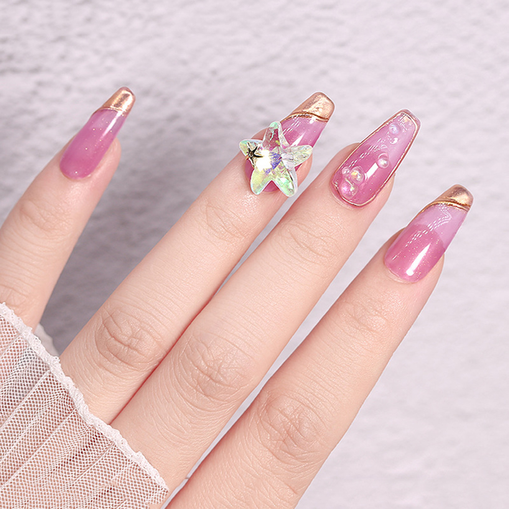 Bộ 5 phụ kiện trang trí móng tay họa tiết sao biển 3D