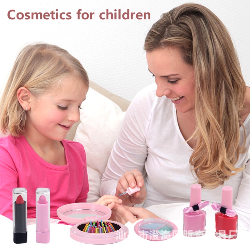 Đồ Chơi Vali Trang Điểm Và Làm Nail Dạng Hộp Đựng Cho Bé Gái 2in1 Cực Dễ Thương