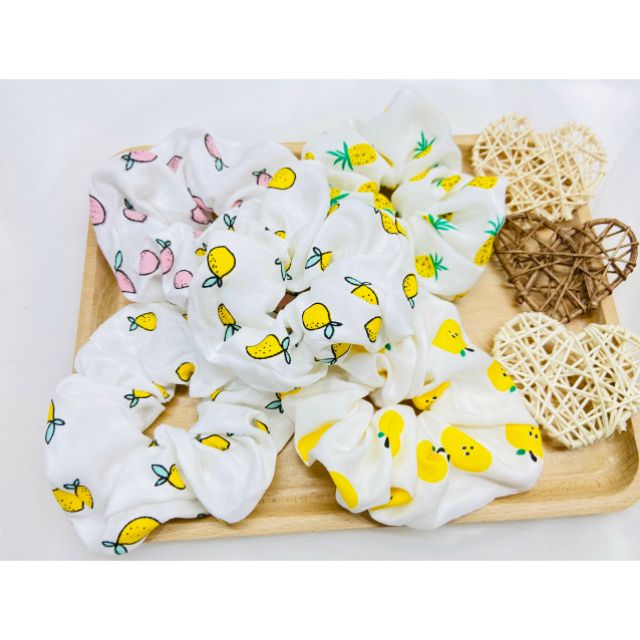 Scrunchie Dây Buộc tóc- chun cột tóc vải (ảnh thật) - nhiều mẫu