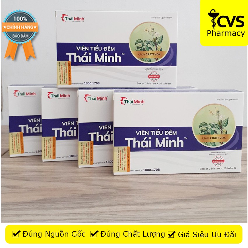 Viên Tiểu Đêm THÁI MINH (20 viên) - Giảm tiểu đêm, tiểu nhiều lần, thận kém