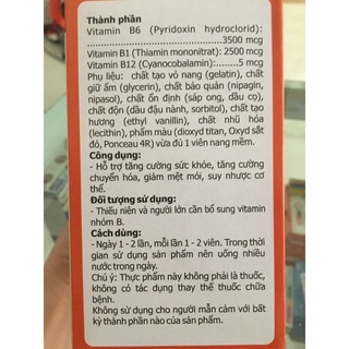 VITAMIN 3B plus( hộp 100 viên)
