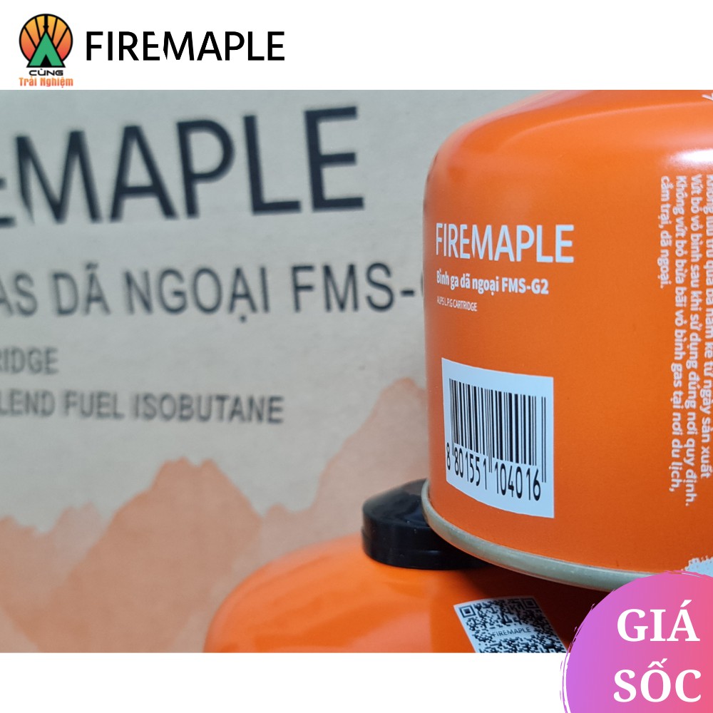 [CHÍNH HÃNG] Lon Gas Du Lịch Chuyên Dụng Dã Ngoại Fire Maple FMS-G2 520ml Cho Hoạt Động Nấu Ăn Ngoài Trời