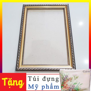 [Trọn bộ] [ TẶNG QUÀ] Khung bằng khen A4 màu vàng đồng hoa văn tinh xảo gồm khung, khoen, tặng quà