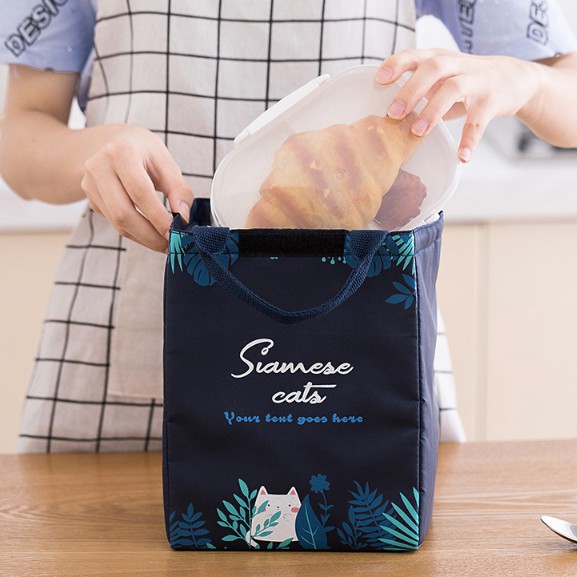 Túi đựng cơm giữ nhiệt Thank You vải Oxford (size 18x15x24cm) | BigBuy360 - bigbuy360.vn